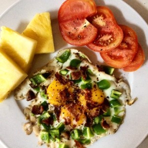 fried eggs omelet